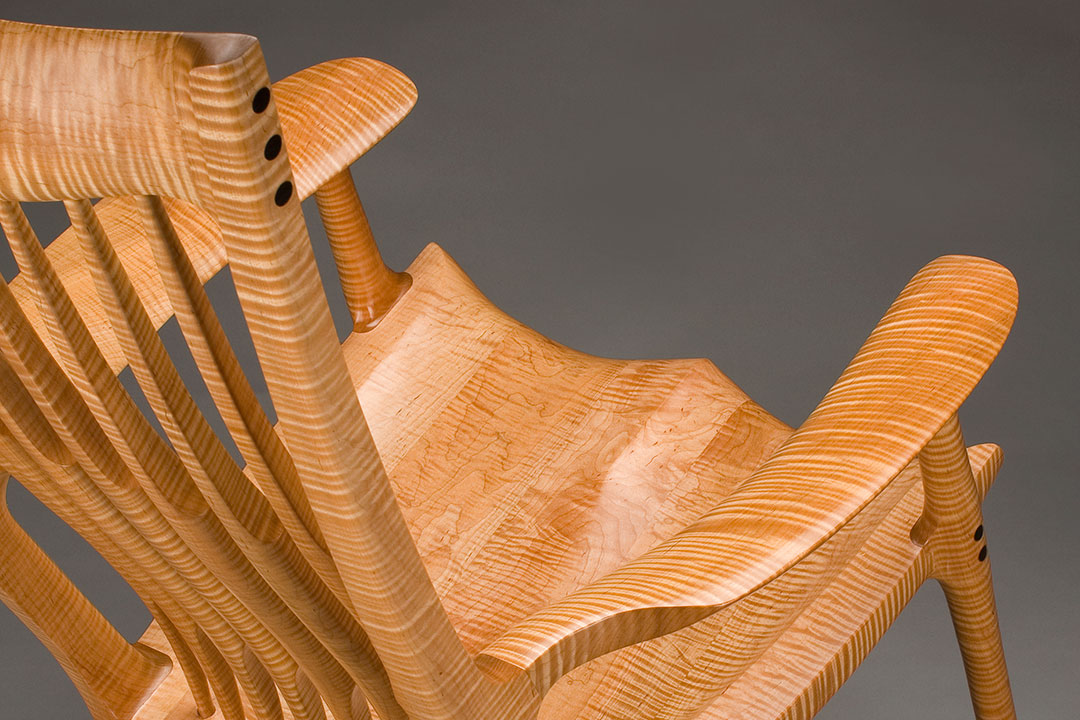 Tiger maple rocking chair photo